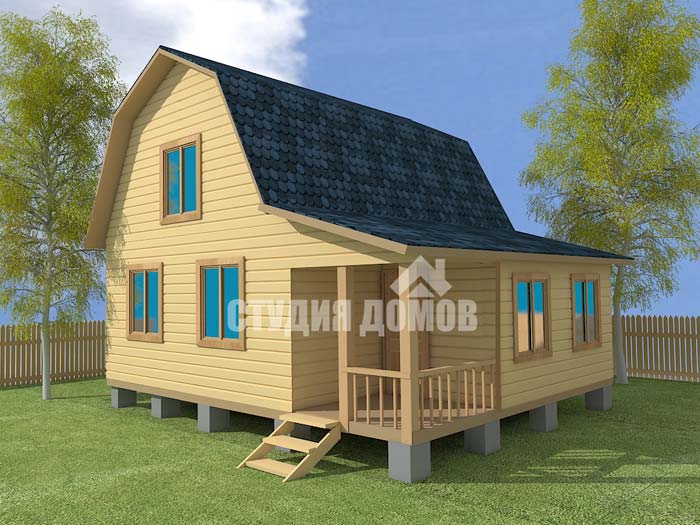 Дом из бруса №26 9x7 м Дом из бруса №26 9x7 м