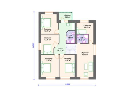 Проект дома К-154 (332.89 кв.м) Проект дома К-154 (332.89 кв.м)