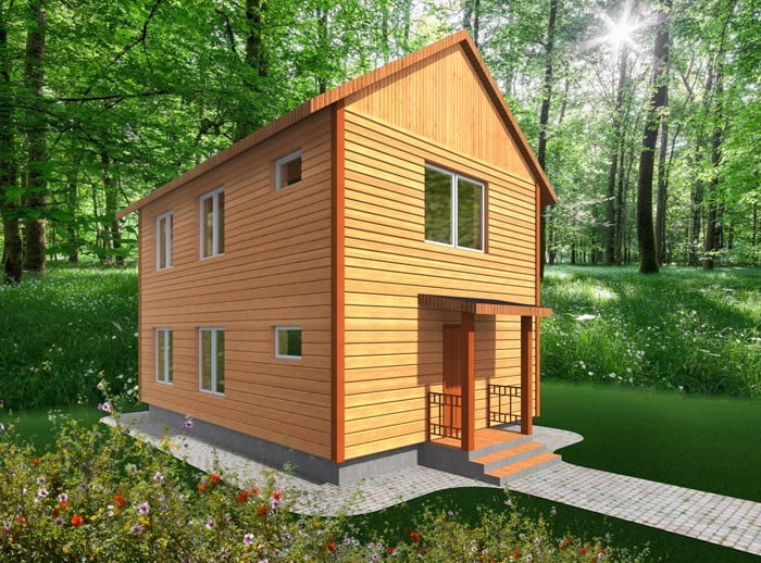 Дачный дом №10 6x9 м Дачный дом №10 6x9 м