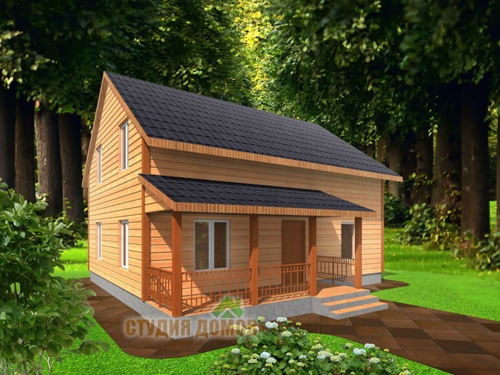 Жилой дом из бруса №5 10x10 м Жилой дом из бруса №5 10x10 м