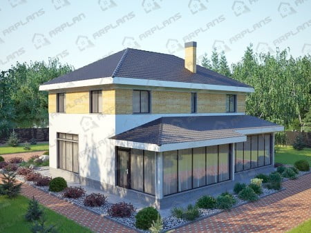 Проект дома К-129 (223.37 кв.м) Проект дома К-129 (223.37 кв.м)