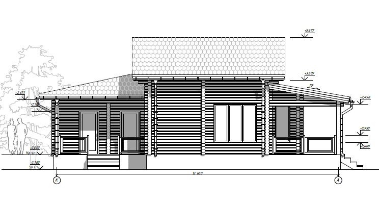 Проект дома из бруса №854 Проект дома из бруса №854