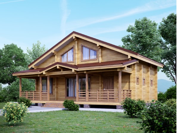 Проект дома из бруса №1044 РП Проект дома из бруса №1044 РП