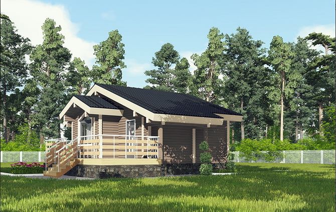 Проект дома из бруса №543 Проект дома из бруса №543