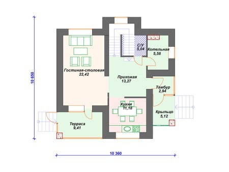 Проект дома К-087 (136.20 кв.м) Проект дома К-087 (136.20 кв.м)