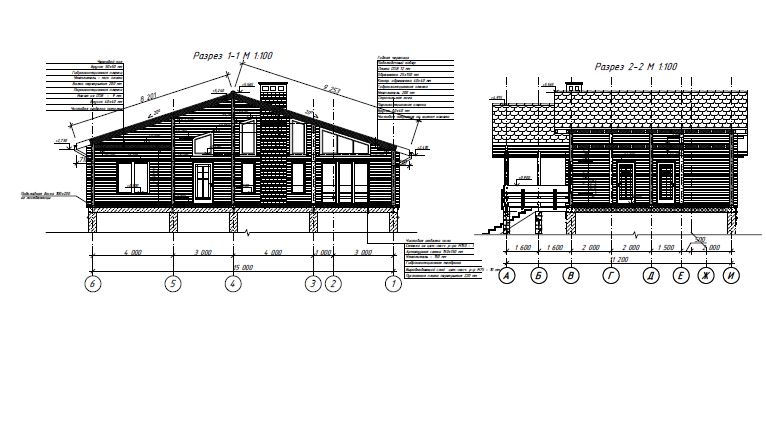 Проект дома из бруса №871 Проект дома из бруса №871
