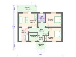Проект дома К-234 (106.28 кв.м) Проект дома К-234 (106.28 кв.м)