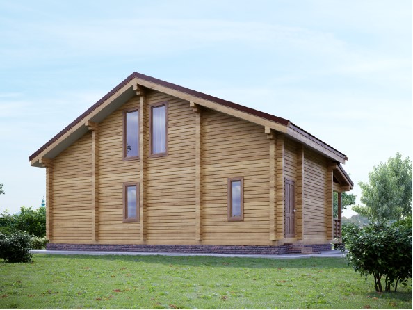 Проект дома из бруса №1044 РП Проект дома из бруса №1044 РП