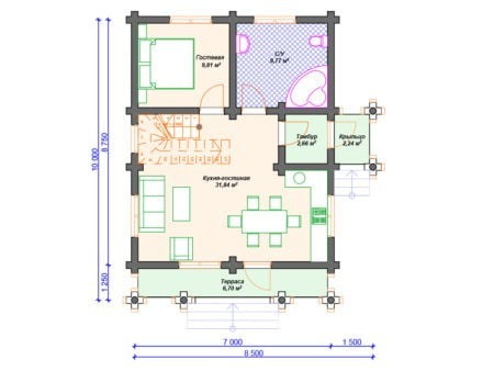 Проект дома ДО-119 (116.86 кв.м) Проект дома ДО-119 (116.86 кв.м)