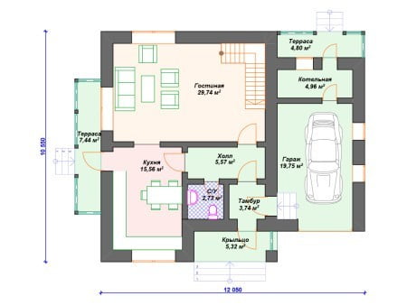 Проект дома К-121 (197.78 кв.м) Проект дома К-121 (197.78 кв.м)