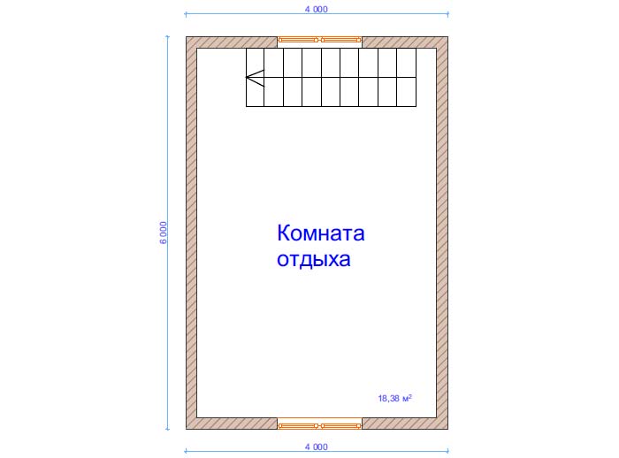 Баня из бруса №17 7,8x6 м Баня из бруса №17 7,8x6 м
