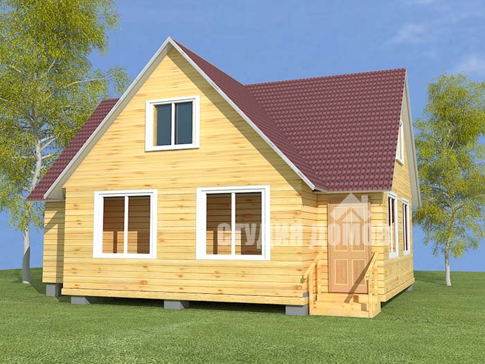 Дом из бруса №29 9x8 м Дом из бруса №29 9x8 м