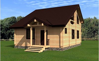 Проект дома из бруса №АС-09 Проект дома из бруса №АС-09