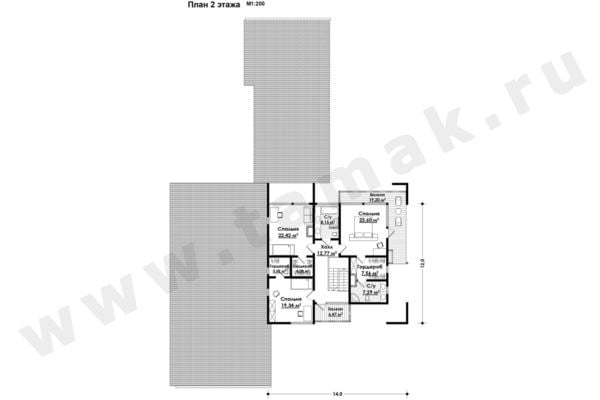 Дом из клееного бруса БД-145-1-574 Дом из клееного бруса БД-145-1-574