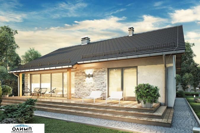 Проект дома из блоков Шумейка Проект дома из блоков Шумейка