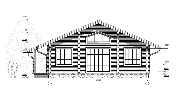 Проект дома из бруса №855 РП Проект дома из бруса №855 РП