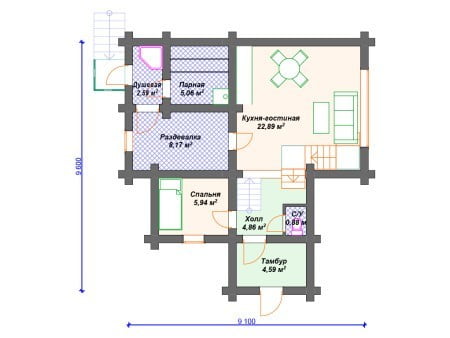 Проект дома А-010 (111.30 кв.м) Проект дома А-010 (111.30 кв.м)