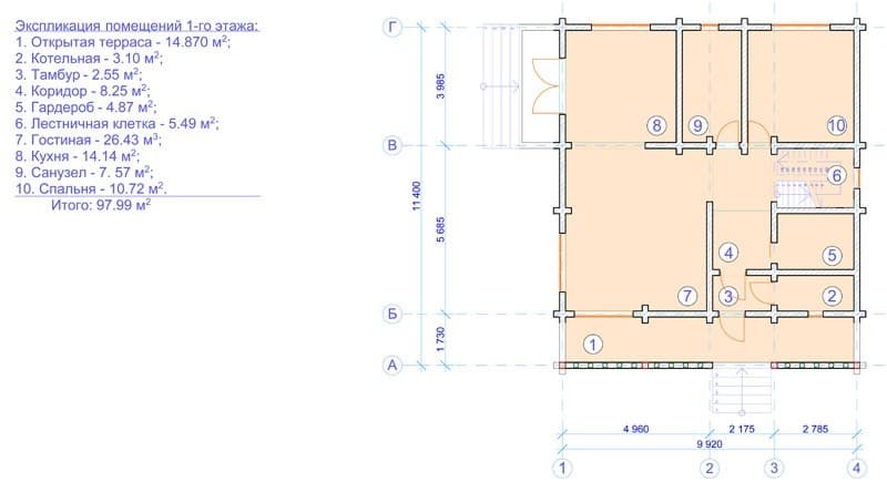 Жилой 2-х эт. дом из бруса Жилой 2-х эт. дом из бруса