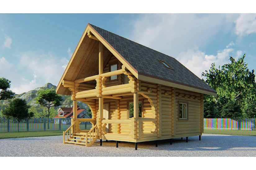 Дом-бревно240мм-8550х5500мм-1,5эт-АР Дом-бревно240мм-8550х5500мм-1,5эт-АР