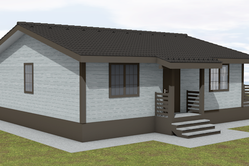 Жилой дом-каркас-1эт-9000х13000мм-АР