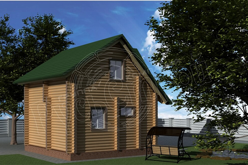 ПРОЕКТ Д-17 ДОМ ИЗ ОЦИЛИНДРОВАННОГО БРЕВНА