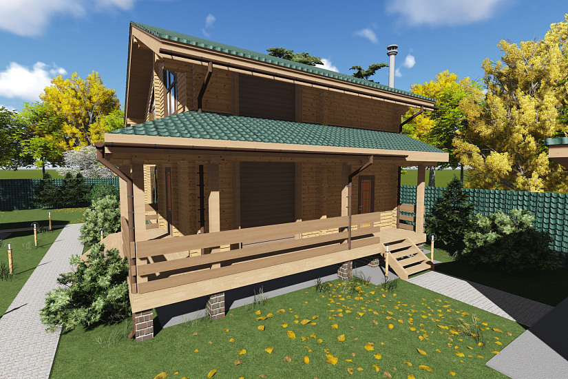 Проект дома из бруса №825 Проект дома из бруса №825