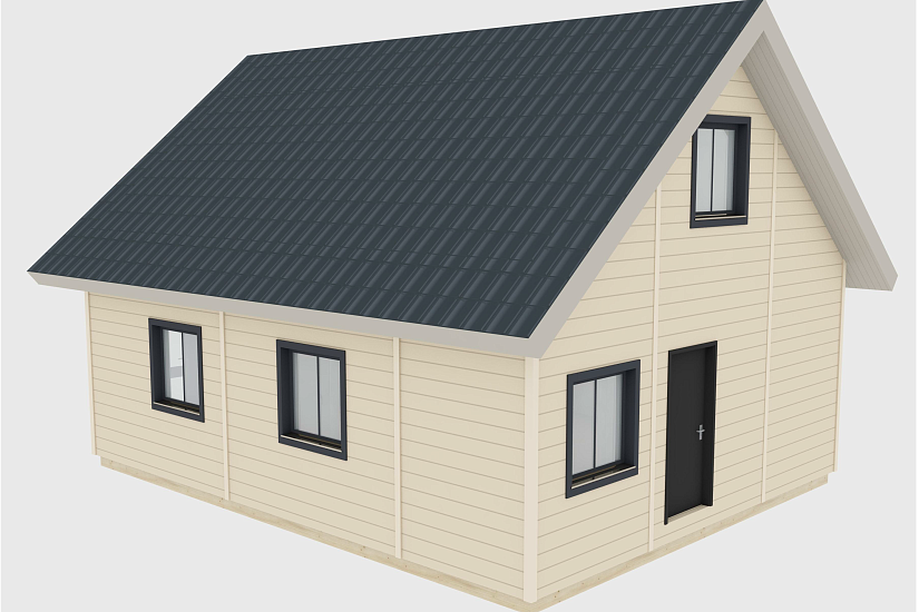Дом-каркас150мм-с-мансардой-8800х6800-ЭП