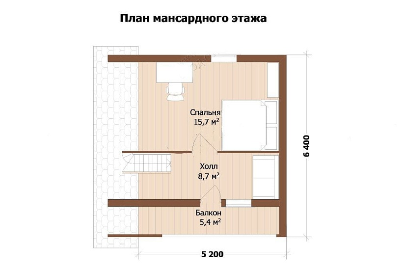 Дом из профилированного бруса ПБ-73