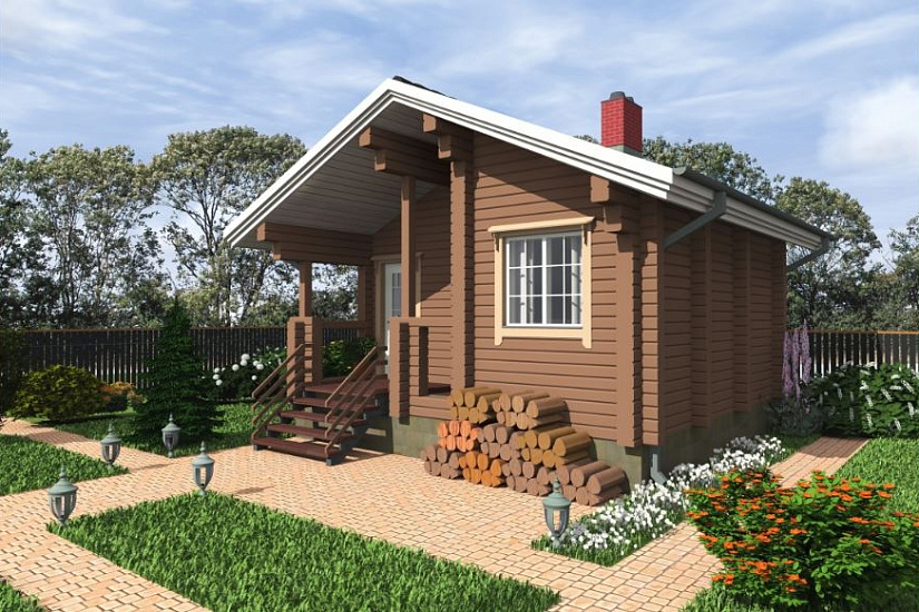 Проект бани из бруса №845