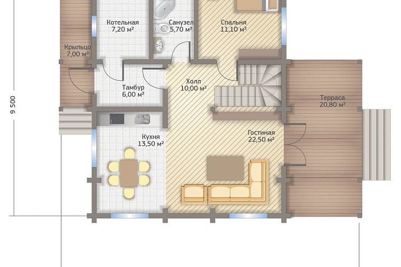 Дом из клееного бруса КБ-188