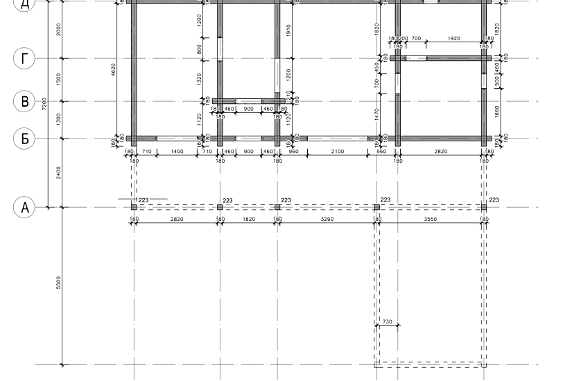 Баня 7х12 -1,5эт-брус- АР, КД