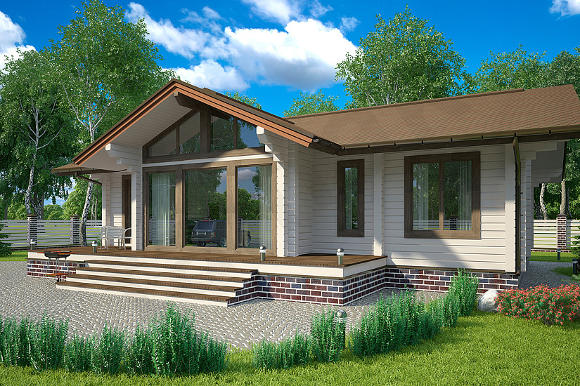 Проект дома из бруса №355