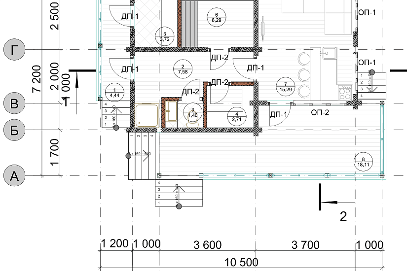 Баня-брус150х150мм-10500х7200мм-1эт-АР