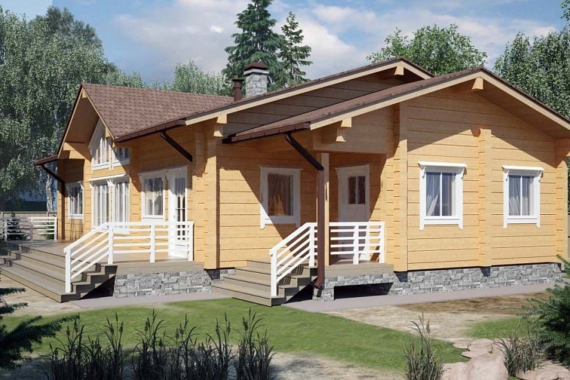 Дом из клееного бруса КБ-200