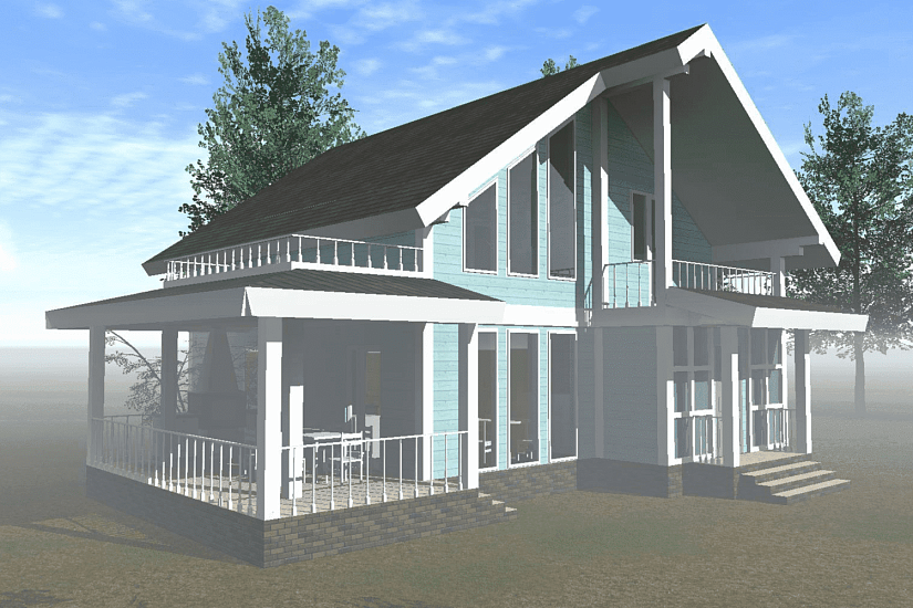 Дом-каркас150мм-11500х10700мм-1,5эт-КР