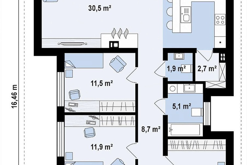 ДОМ ИЗ ГАЗОБЕТОНА ГД-121а