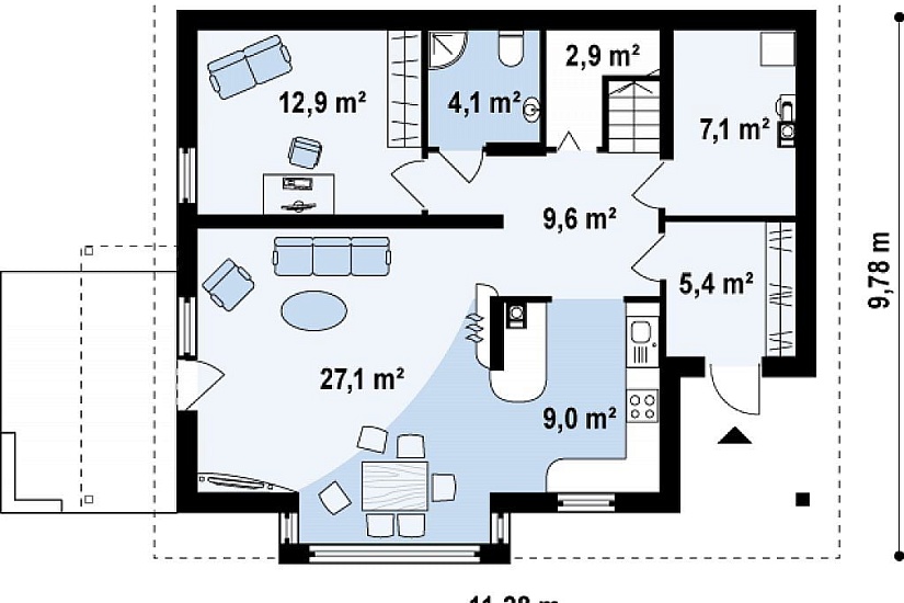 ДОМ ИЗ ГАЗОБЕТОНА ГД-140а