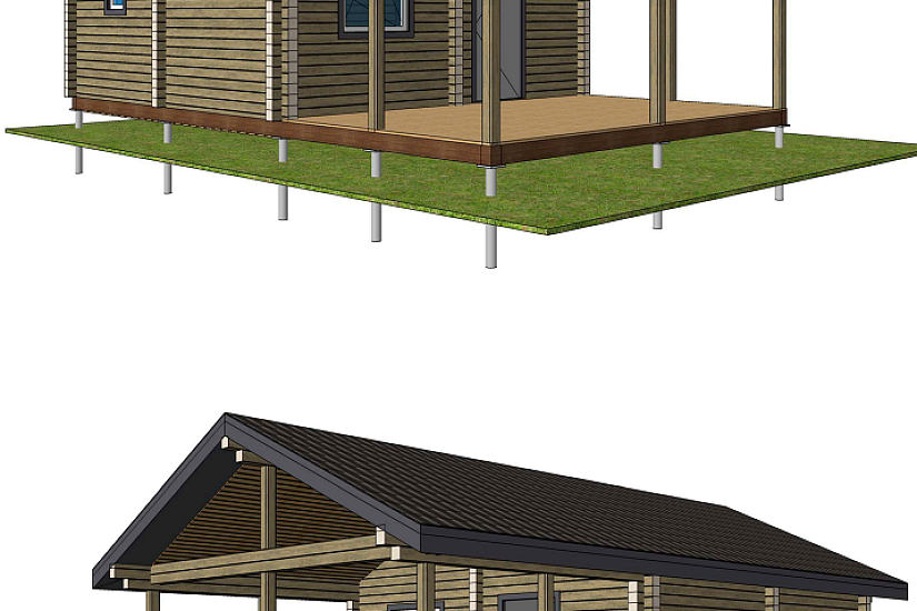 Баня-профилированный брус-1этаж-5500х9000-ЭП