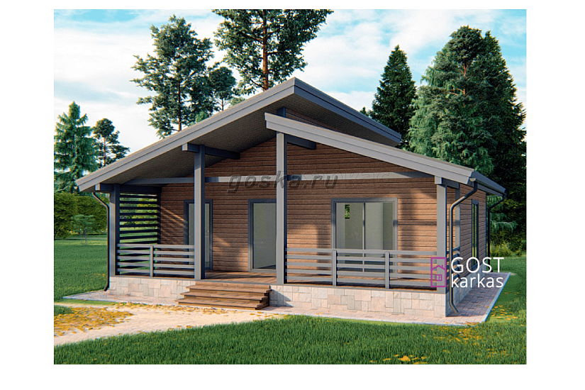 Дачный-дом-каркасный-1эт-9,7х9,7-КД