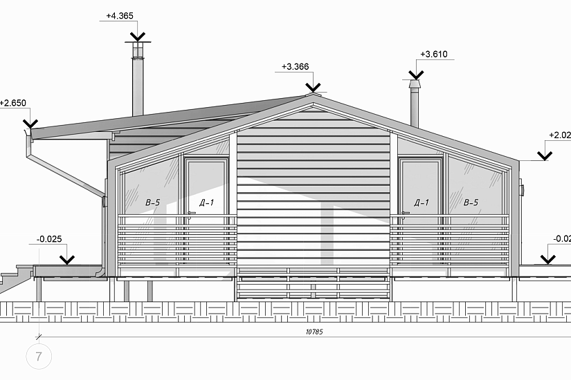 Дом-каркас200мм-10785х16500мм-1эт-АР