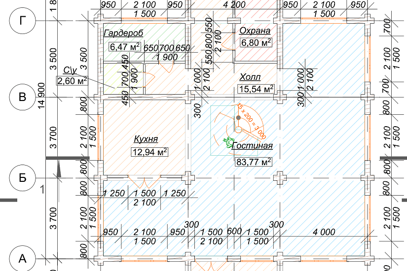 Дом-бревно250мм-1,5эт-12200х14900-АР