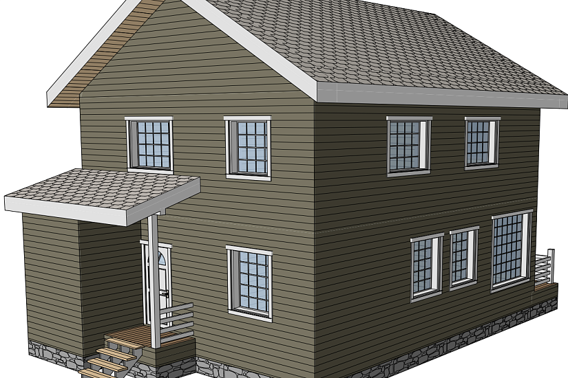 Жилой дом-каркас-8000х13520-2эт-АР-КР Жилой дом-каркас-8000х13520-2эт-АР-КР