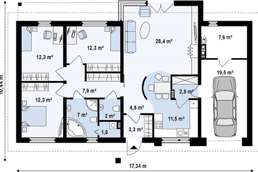 ДОМ ИЗ ГАЗОБЕТОНА ГД-134