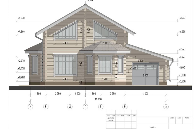 Индивидуальный жилой дом из профилированного бруса