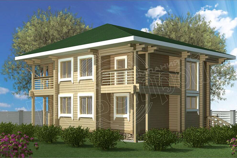 ПРОЕКТ Д-27 ДОМ ИЗ ПРОФИЛИРОВАННОГО БРУСА