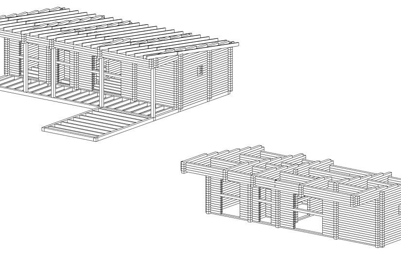 Баня 7х12 -1,5эт-брус- АР, КД
