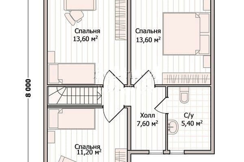 Дом из профилированного бруса ПБ-110