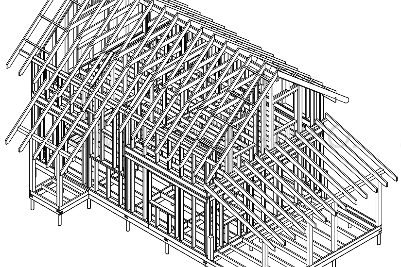 Дом-каркас150мм-8850х6000мм-1,5эт-КР Дом-каркас150мм-8850х6000мм-1,5эт-КР