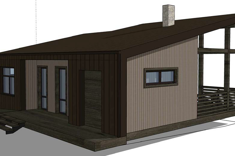 Летний домик-каркас200мм-12800х11040мм-АР Летний домик-каркас200мм-12800х11040мм-АР