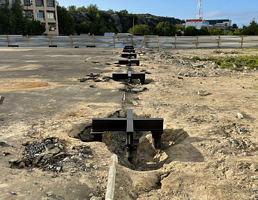 Детская спортивная площадка на винтовых сваях